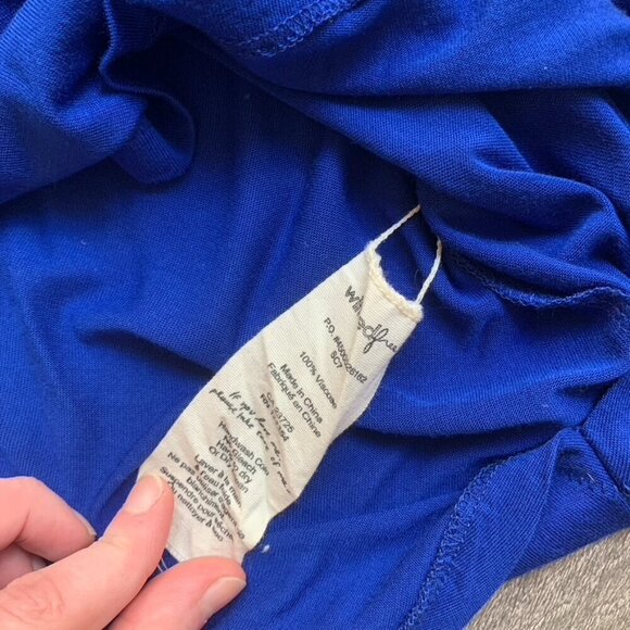 Aritzia Wilfred Free Shirt Dress Muscle Tee Sleeveless Cobalt Blue Size XXS - Picture 9 of 13